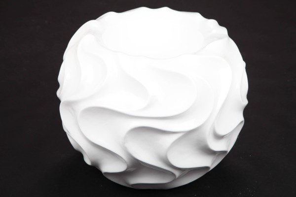 Blumentopf, Pflanzkübel aus Fiberglas, weiß, 32cm - für Innen