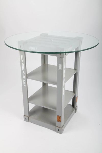 Design-Tisch "Container", Regal, Retro, grau, 71cm