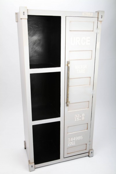 Design-Schrank "Container", Retro, grau, 112 cm