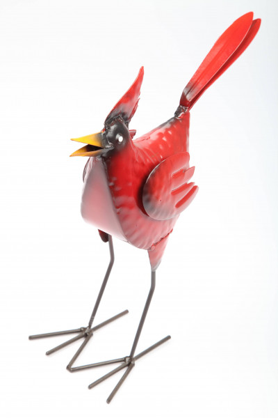 Gartenfigur aus Metall Dekofigur Vogel