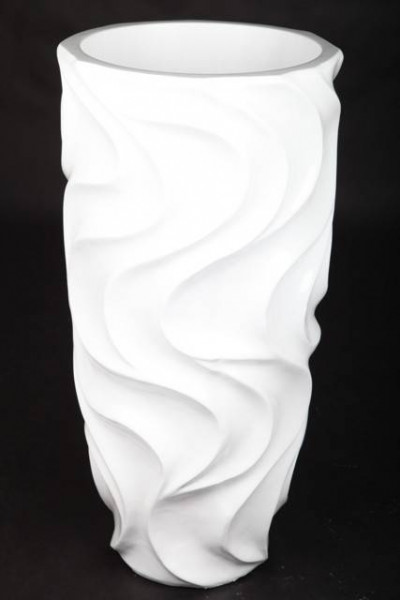 Blumentopf, Pflanzkübel aus Fiberglas, weiß, 71cm - für Innen