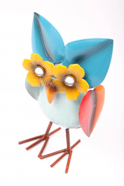 Gartenfigur aus Metall Dekofigur Eule