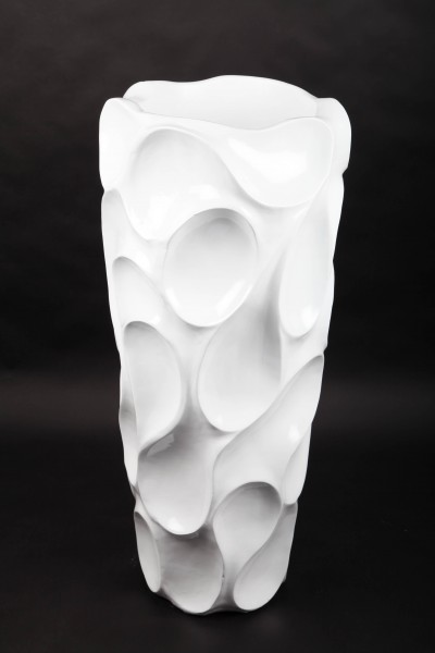 Blumentopf, Pflanzkübel aus Fiberglas, weiß, 90cm - für Innen
