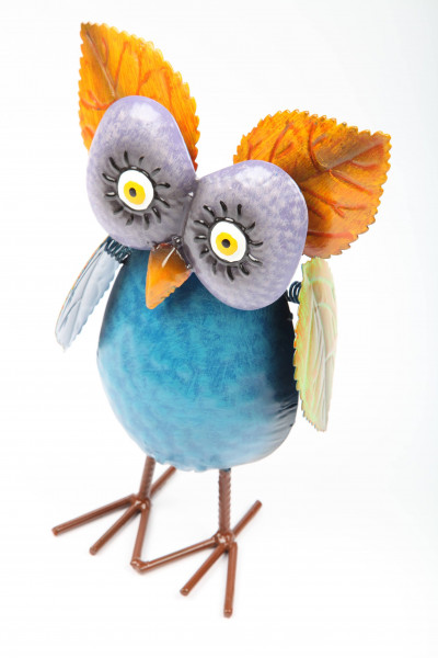 Gartenfigur aus Metall Dekofigur Eule