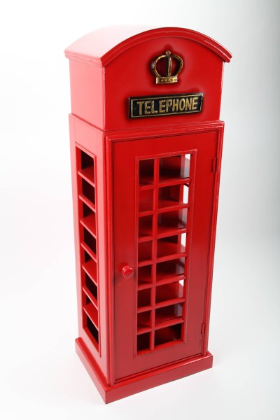 Design-Schrank "Telephone", Retrolook, rot, 105cm