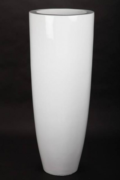 Blumentopf, Pflanzkübel aus Fiberglas, weiß, 105cm - für Innen