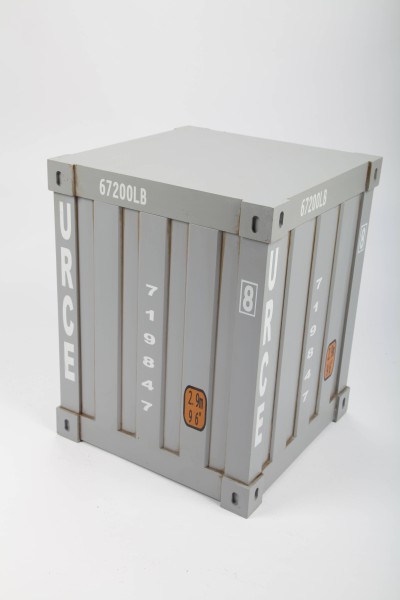 Design-Stuhl "Container", Hocker, Retro, grau, 41cm