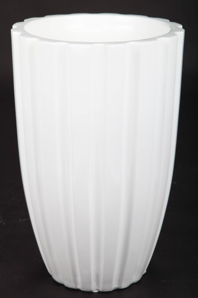 Blumentopf, Pflanzkübel aus Fiberglas, weiß, 45cm - für Innen