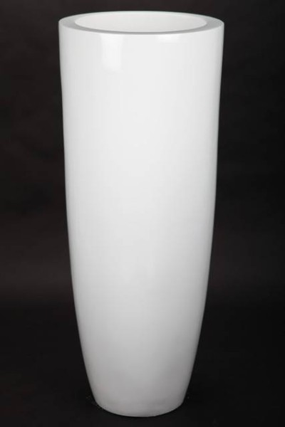 Blumentopf, Pflanzkübel aus Fiberglas, weiß, 91cm - für Innen