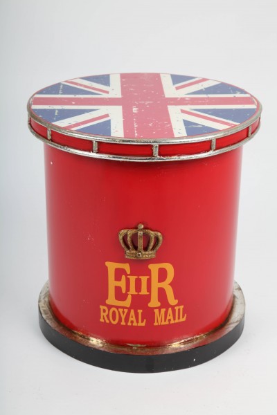 Design-Stuhl "Royal Mail", Hocker, Retro, rot, 37cm