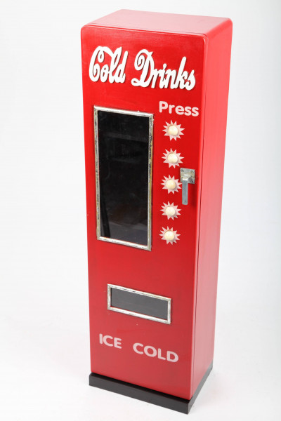Design-Schrank "Cold Drinks", Retro, rot, 88cm