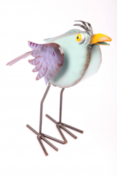 Gartenfigur aus Metall Dekofigur Vogel