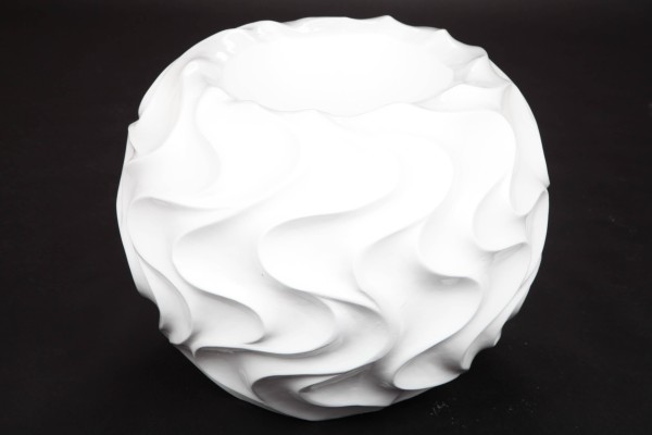 Blumentopf, Pflanzkübel aus Fiberglas, weiß, 32cm - für Innen